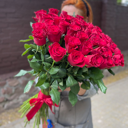 51 красная роза Родос (Кения) 60см 51 красная роза Родос (Кения) 60см