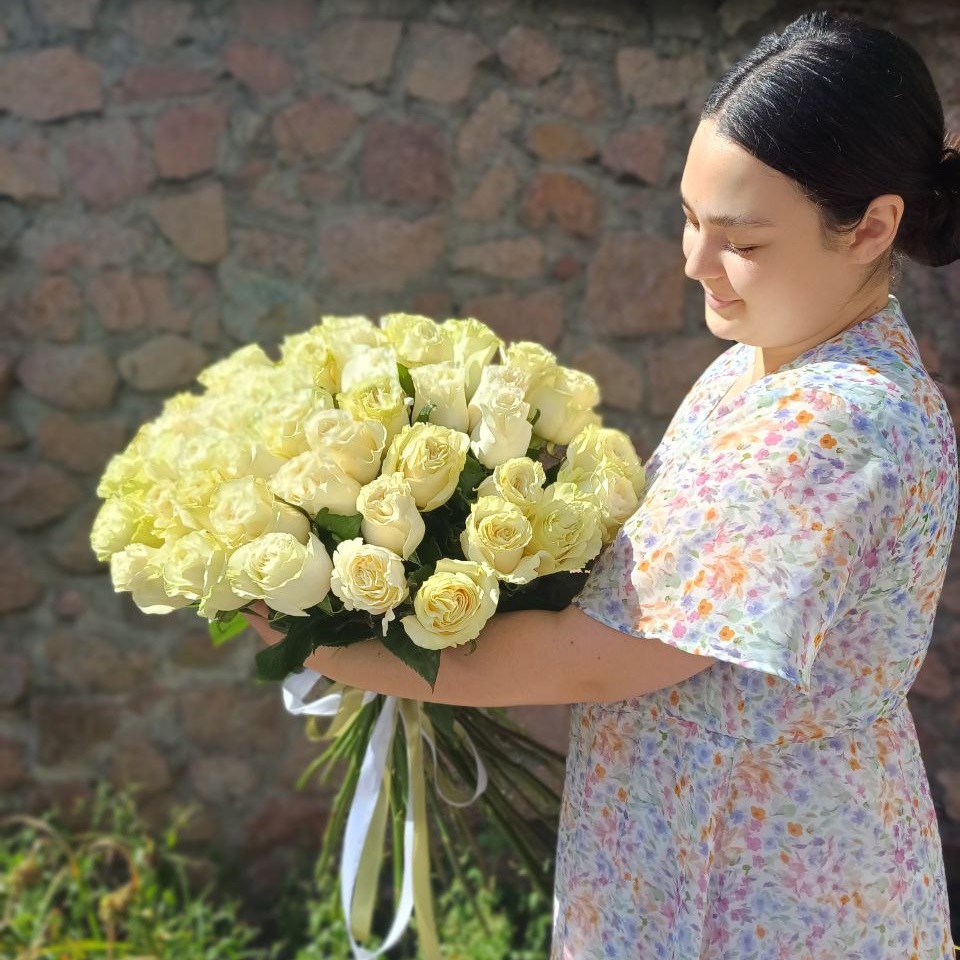 Акция, 51 роза "Мондиаль", (Эквадор) 80 см