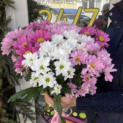 Букет из хризантем "Просекко" Букет из хризантем "Просекко"