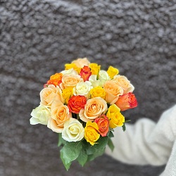 Акция, "Яркий микс" из 25 розы 50см (Кения)