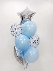 Сет гелиевых шаров "Голубые облака"