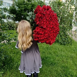 Букет из 151 метровой розы, (Эквадор) 100 см