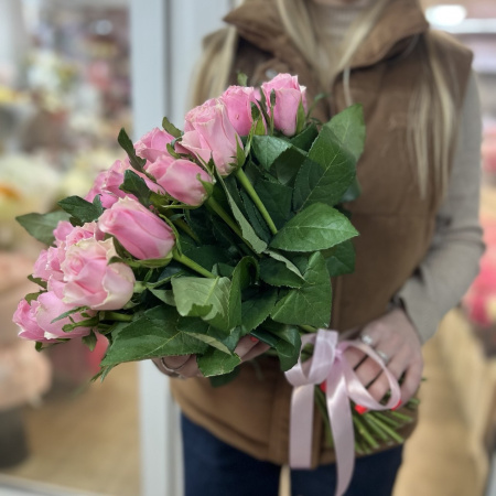 Акция, 51 роза "Кенийский Фламинго" 40см