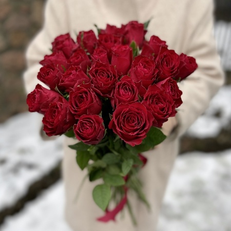 Акция, 25 роз "Кенийская Камала" 50см