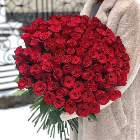 Букет из 101 красной розы (Импортная)