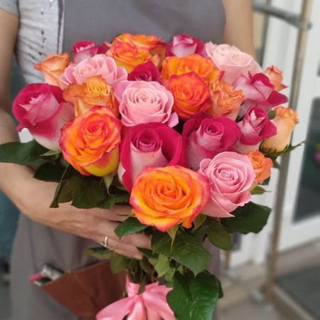 25 эквадорских роз "Микс" 50см