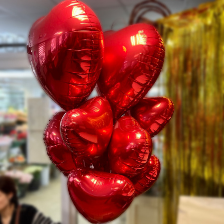 Сет из гелиевых шаров  "В самое сердце"