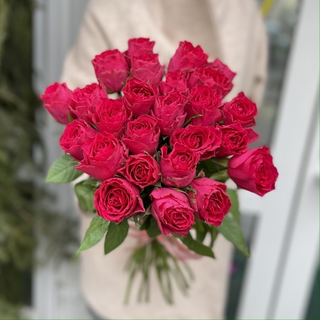 Акция, 25 роз "Кенийская Малиновая" 40см Акция, 25 роз "Кенийская Малиновая" 40см