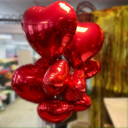 Сет из гелиевых шаров  "В самое сердце"