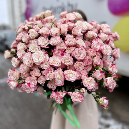 25 кустовых роз "Рефлекс" 60см