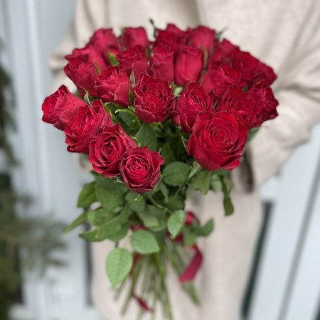 Акция, 25 роз "Кенийская Камала" 50см