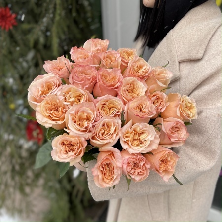 Акция, 25 роз "Шиммер" (Эквадор) 60см