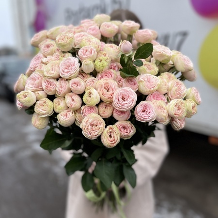 25 кустовых роз "Пинк Жизель" 60см 25 кустовых роз "Пинк Жизель" 60см