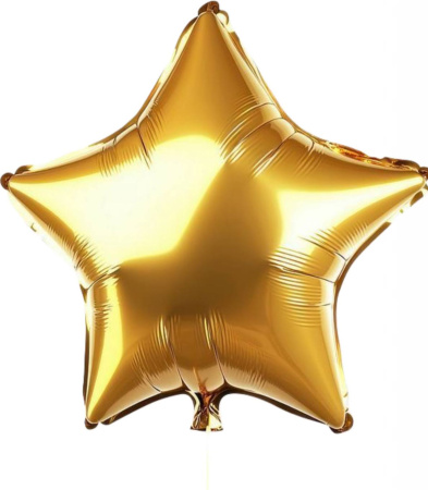 Шар гелиевый Звезда, Золото