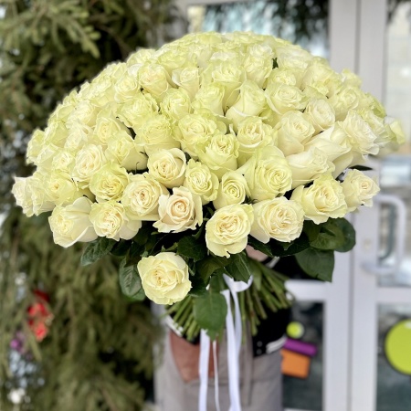 Акция, 101 роза "Мондиаль" (Эквадор) 60см