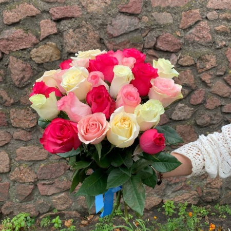 25 эквадорских роз "Микс" 50см