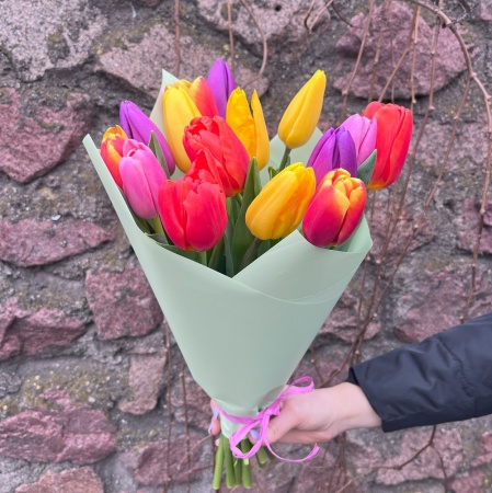 Микс из 15 тюльпанов