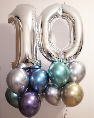 Сет из гелиевых шаров  "Десяточка"